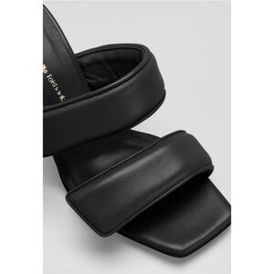 Gia Borghini x Pernille | Teisbaek Two Strap Sandals in Antracite Black Size 10